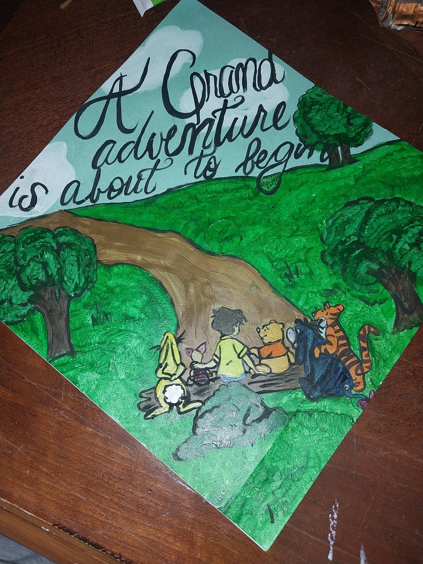 Graduation Winnie The Pooh Cap topper